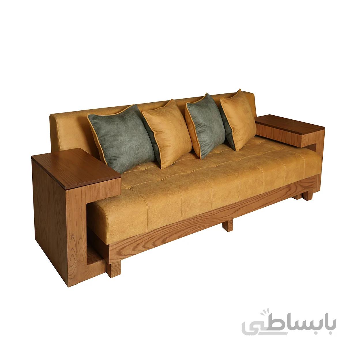مبل راحتی 3 نفره چشمه نور کد MA201/3-N&YL