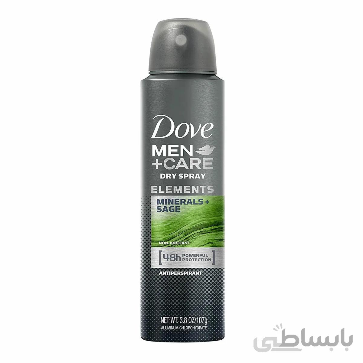 اسپری زیر بغل مردانه DOVE مدل Minerals + Sage حجم 150 میلی