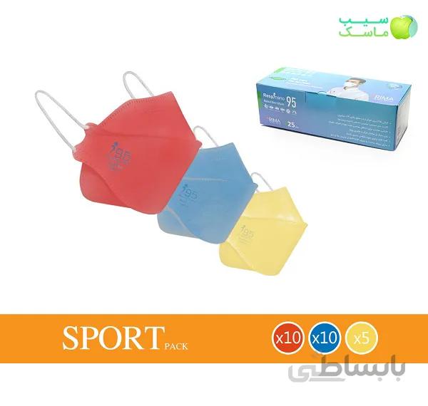 ماسک تنفسی چهار لایه سه بعدی نانو مدل اسپورت (۲۵ عددی) ا 3d face mask sport nano