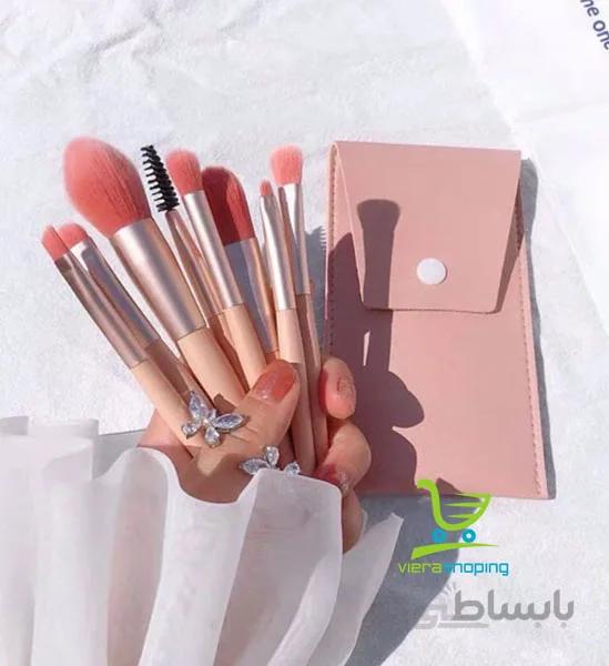 ست براش فانتزی کیف دار 8 تایی همراه کیف همرنگ