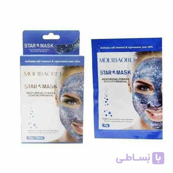 ماسک صورت لایه بردار و ضد چروک ستاره ای آبی استار ماسک مولیباابی- STAR MASK  molibaobei