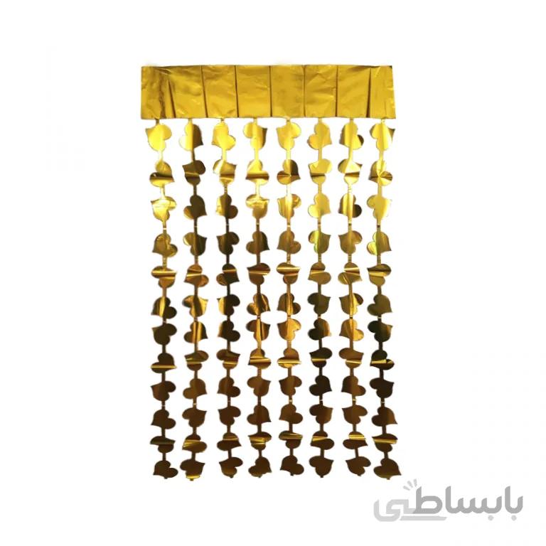 پرده تزئینی متالایز طرح قلب مدل STR177