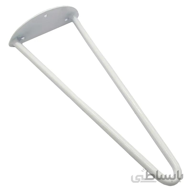 پایه سنجاقی فلزی میز سفید ارتفاع 50 سانتیمتر