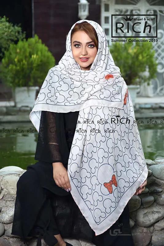 روسری نخی میکی موس سفید