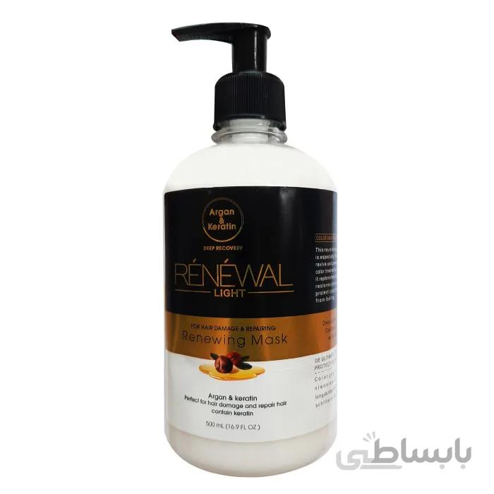 ماسک مو رنوال مدل aragan & keratin حجم 500 میلی لیتر