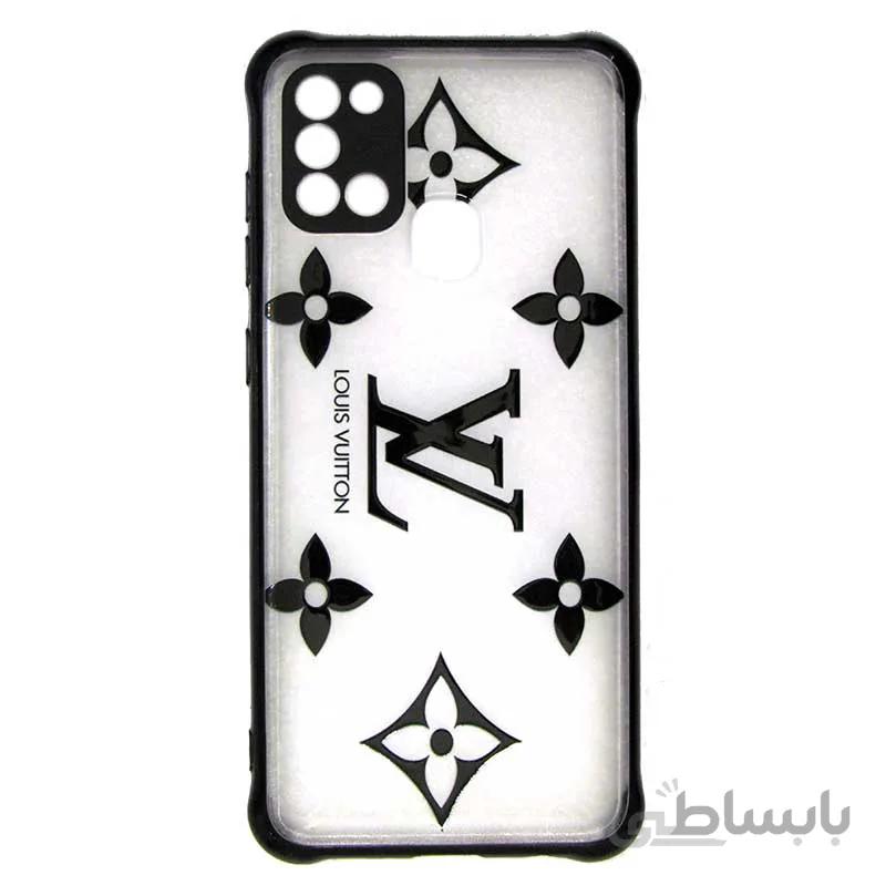 قاب PC مات محافظ لنز دار طرح LV سامسونگ A21S مشکی