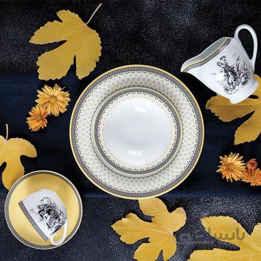 سرویس چینی زرین 12 نفره کامل ویلیج (102 پارچه) ا Zarin Iran ItaliaF Village 102 Pieces Porcelain Dinnerware Set