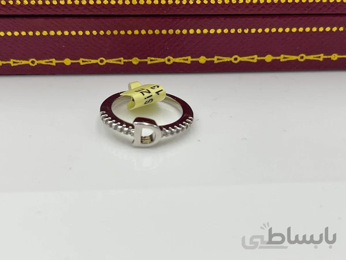 بندانگشتی طرح D نقره ای