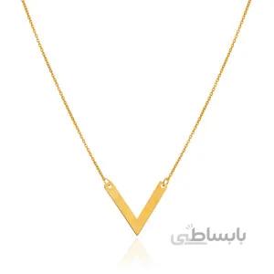 گردنبند طلا طرح V کد LN879