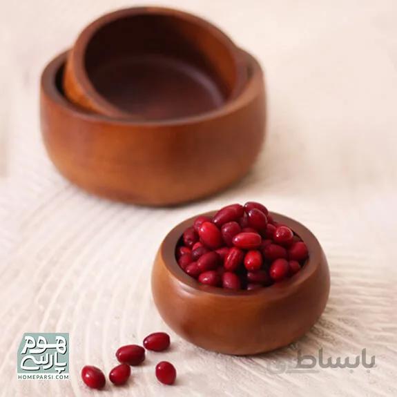 کاسه 3 تیکه چوبیظروف سرو و پذیرایی