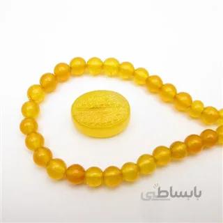 عقیق زرد با حکاکی و من یتق الله کد 2982 ا قیمت به شرط خرید تیمی