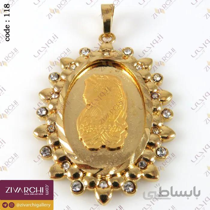آویز گردنبند برنجی (طرح خاتون) 118