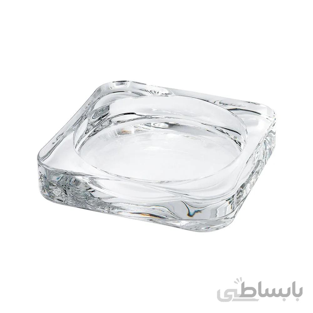 بشقاب شمع مربع ایکیا مدل GLASIG کفه باریک