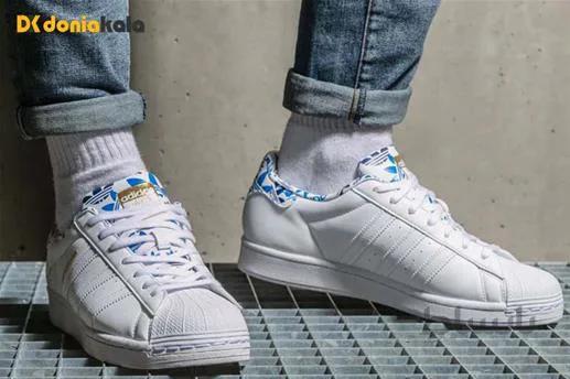 کفش چرمی کلاسیک | ادیداس اورجینال | پیاده روی و روزمره مدل آدیداس سوپراستار Adidas SUPERSTAR h00186 ا Classic original leather walking and everyday shoes Adidas SUPERSTAR h00186