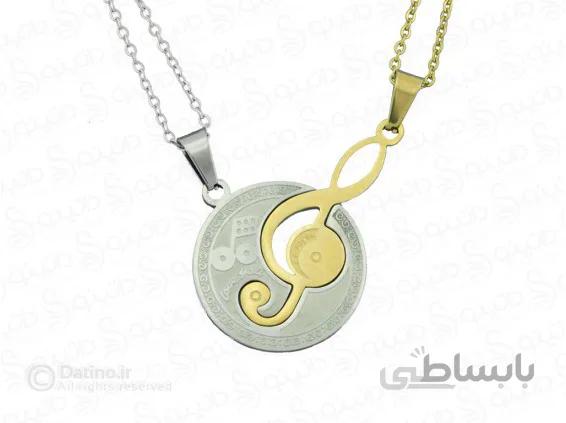 گردنبند جفت نوت موسیقی عاشقانه 12047