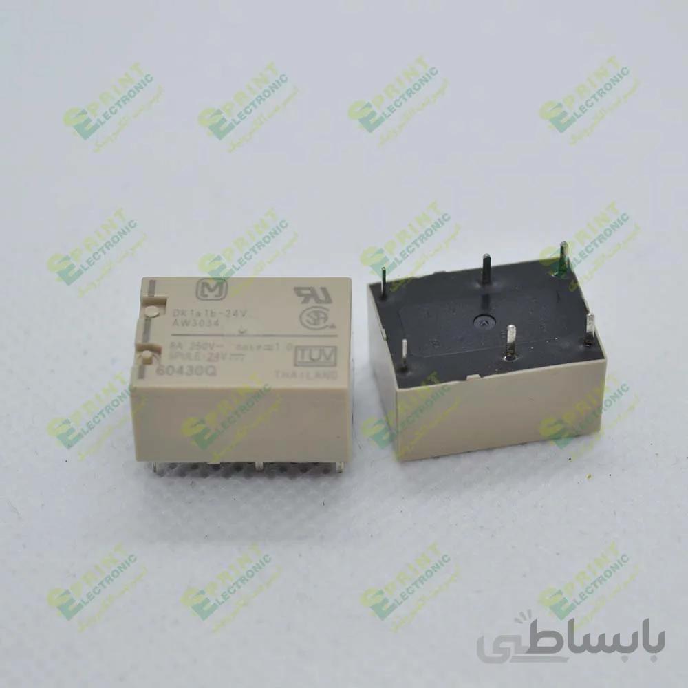 رله 24 ولت مینیاتوری 6 پایه 8 آمپر Matsushita DK1A1B-24V