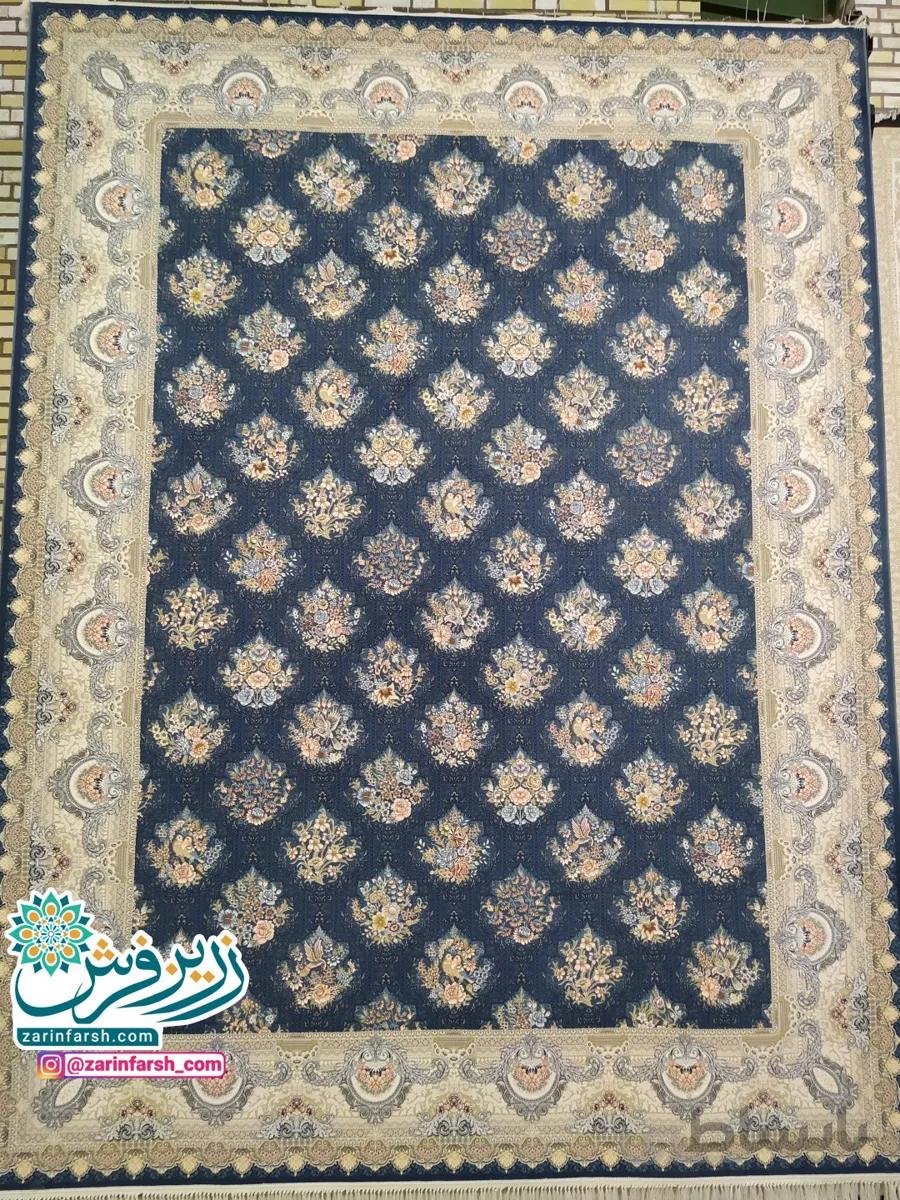 فرش ماشینی 1200 شانه گل برجسته طرح بوستان