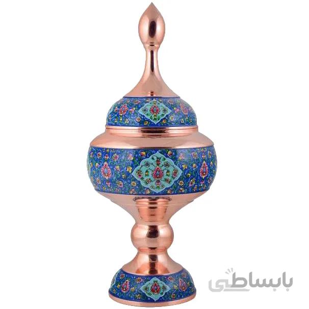 شکلات خوری مسی طرح پرداز اثر آقاجانی ارتفاع 60 سانتی متر کد C-461