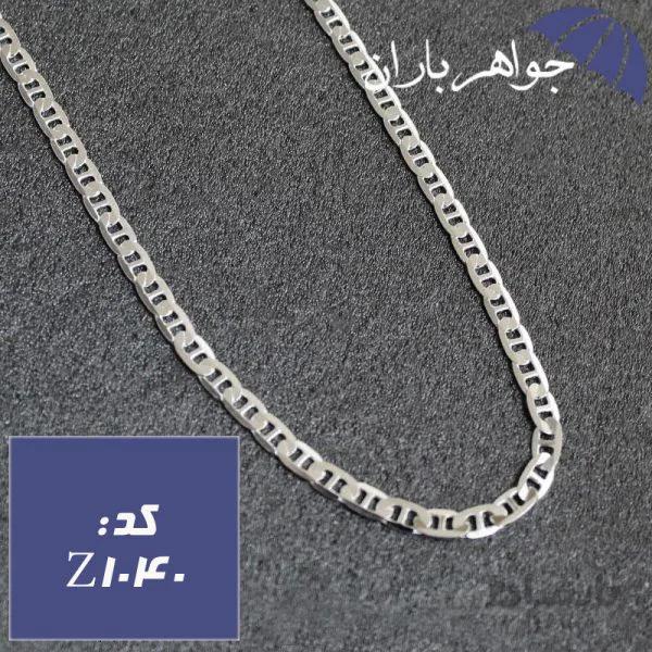 زنجیر نقره ترک ۶۰ سانتی طرح رامبو کد Z_1040