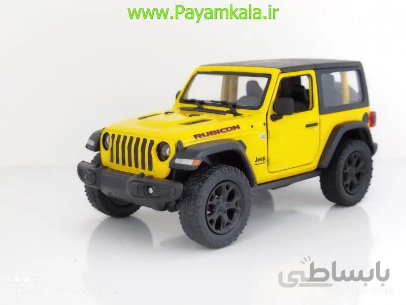 ماشین فلزی جیپ رانگلر (JEEP WRANGLER 2018 KINSMART) زرد