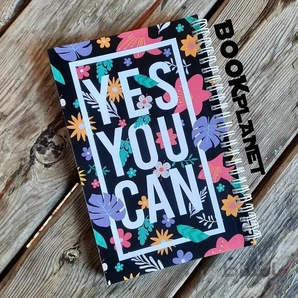 دفتر سیمی خط دار طرح YES YOU CAN