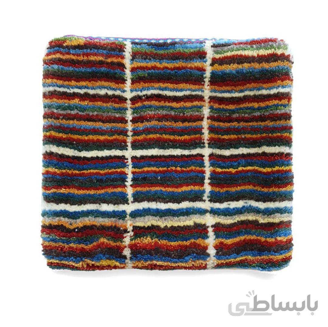کوسن گبه رنگین کمانی - 40×40 سانتی
