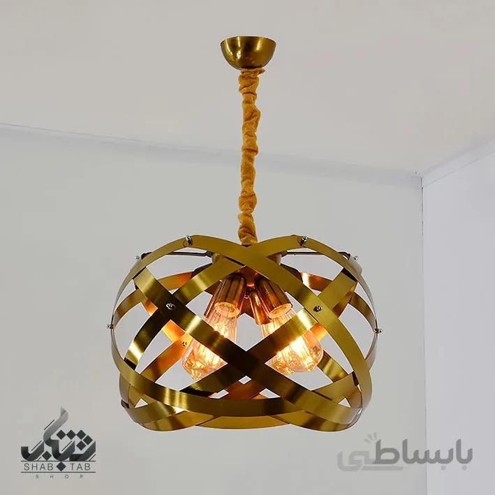 لوستر آویز مدرن چهار شعله آنتیک SHJ کد 574/4