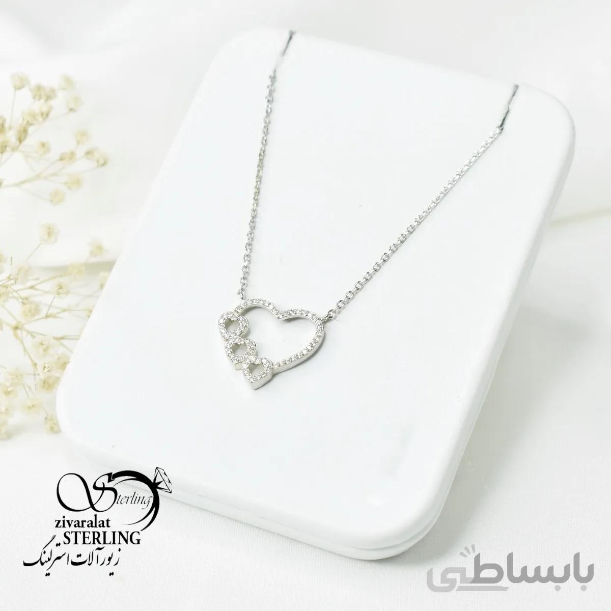 گردنبند نقره زنانه طرح قلب