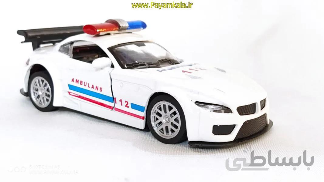 اسباب بازی ماشین آمبولانس بی ام و (XULI-QHT CAR) سفید