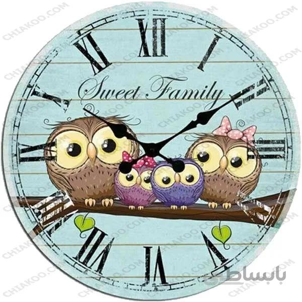 ساعت چاپی طرح جغد کد 2- 40-5009