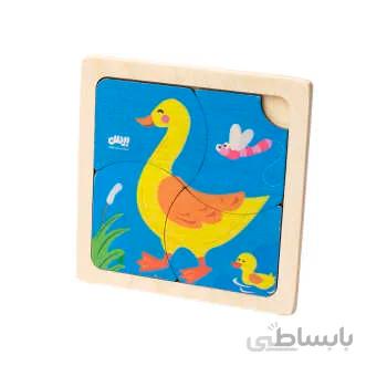 پازل چوبی 4 تکه طرح حیوانات بیس 8128