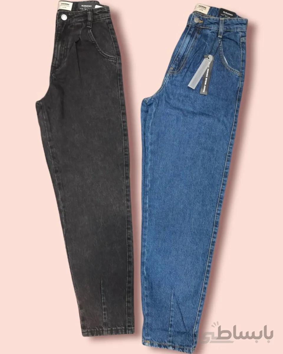شلوار مام استایل قد 100 دنیم ترک برند Slouchy