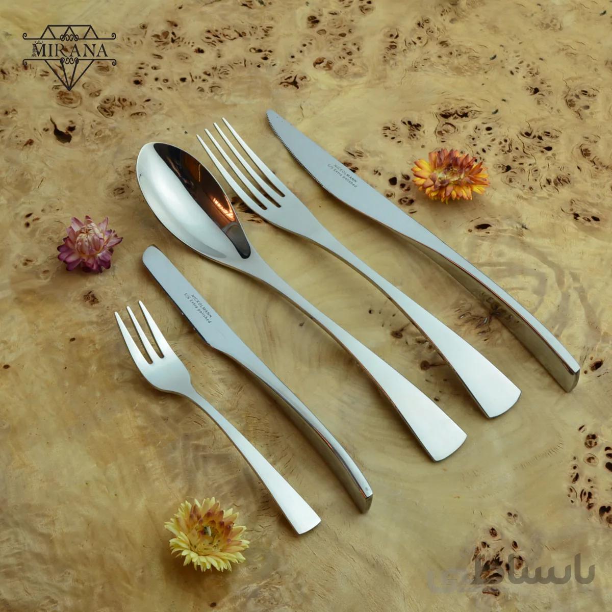 سرویس قاشق و چنگال ۲۴ نفره برند نیکولمن مدل ماهی
