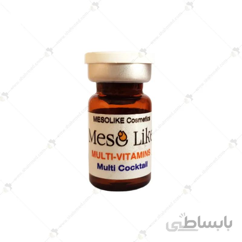 کوکتل مزوتراپی 5 سی سی اسپانیایی مزولایک مدل مالتی کوکتل Mesotherapy cocktail Mesolike Multi cocktail 5cc