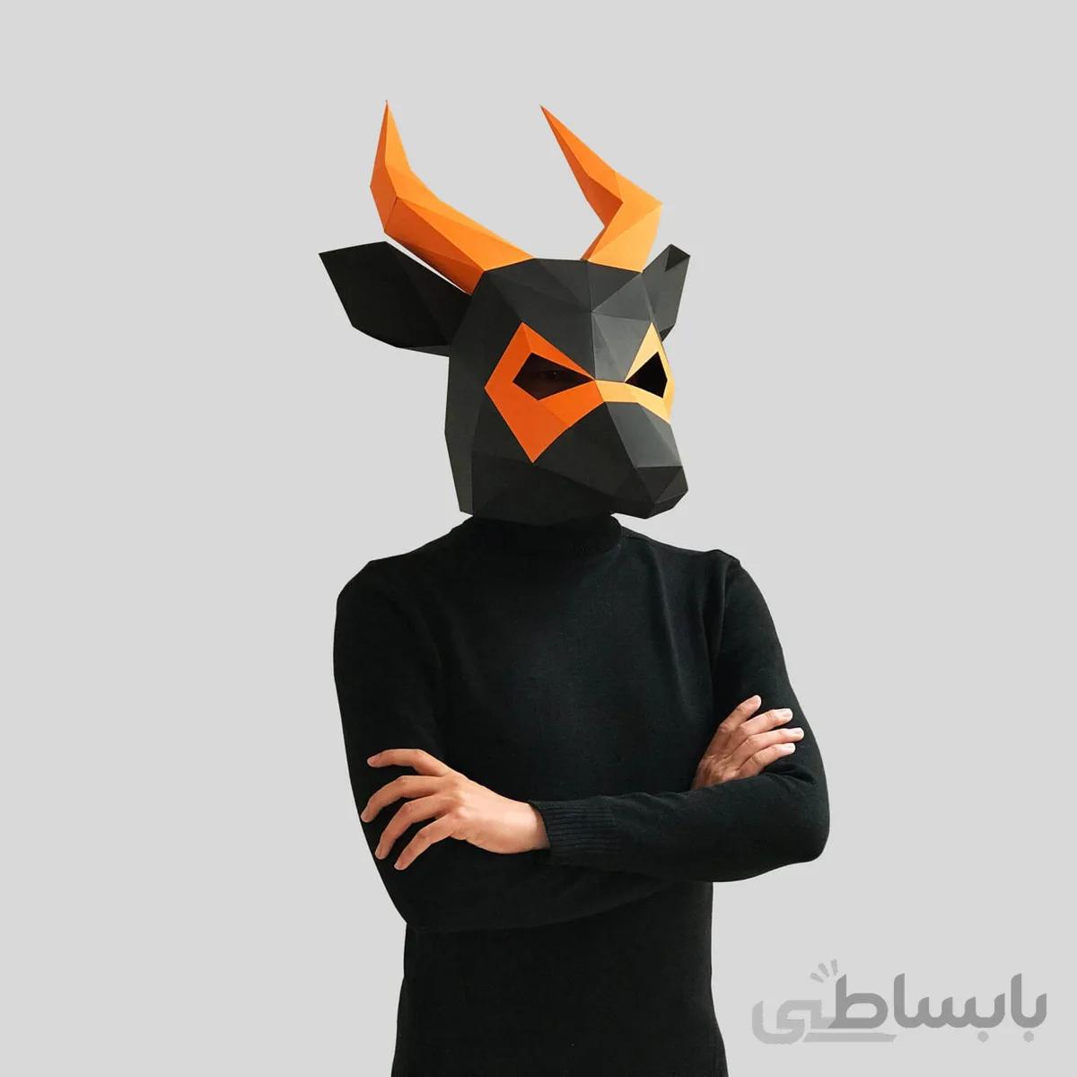 ماسک صورت اوریگامی بز کوهی