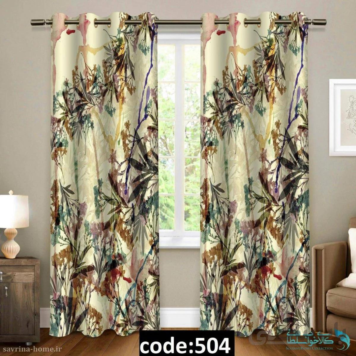 پرده پانچی سری گل مدل Sh-504