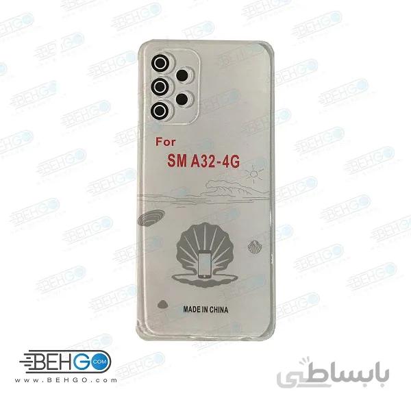 قاب گوشی A32 4G کاور ژله ای شفاف با محافظ لنز دوربین سامسونگ Samsung A32 4G ا Clear Cover Camera Protection Case For Samsung Galaxy A32 4G