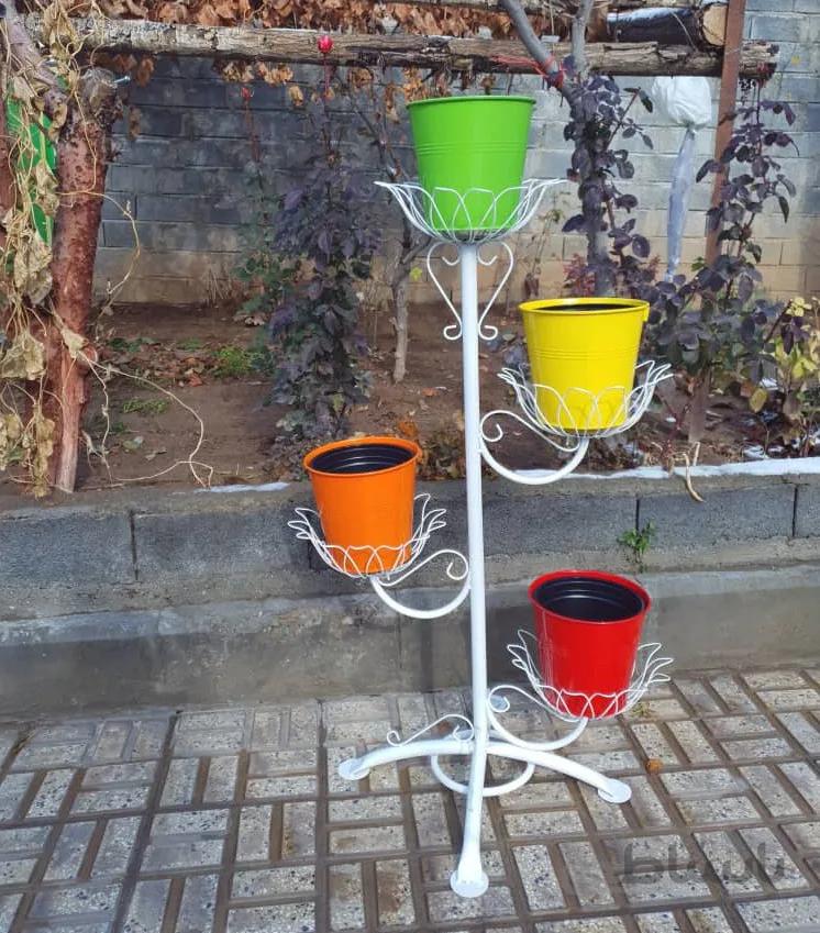 جاگلدان و استند فلزی 4شاخه ای فرفورژه