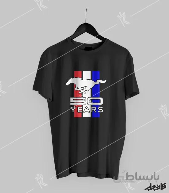 تیشرت مشکی موستانگ 50 سال