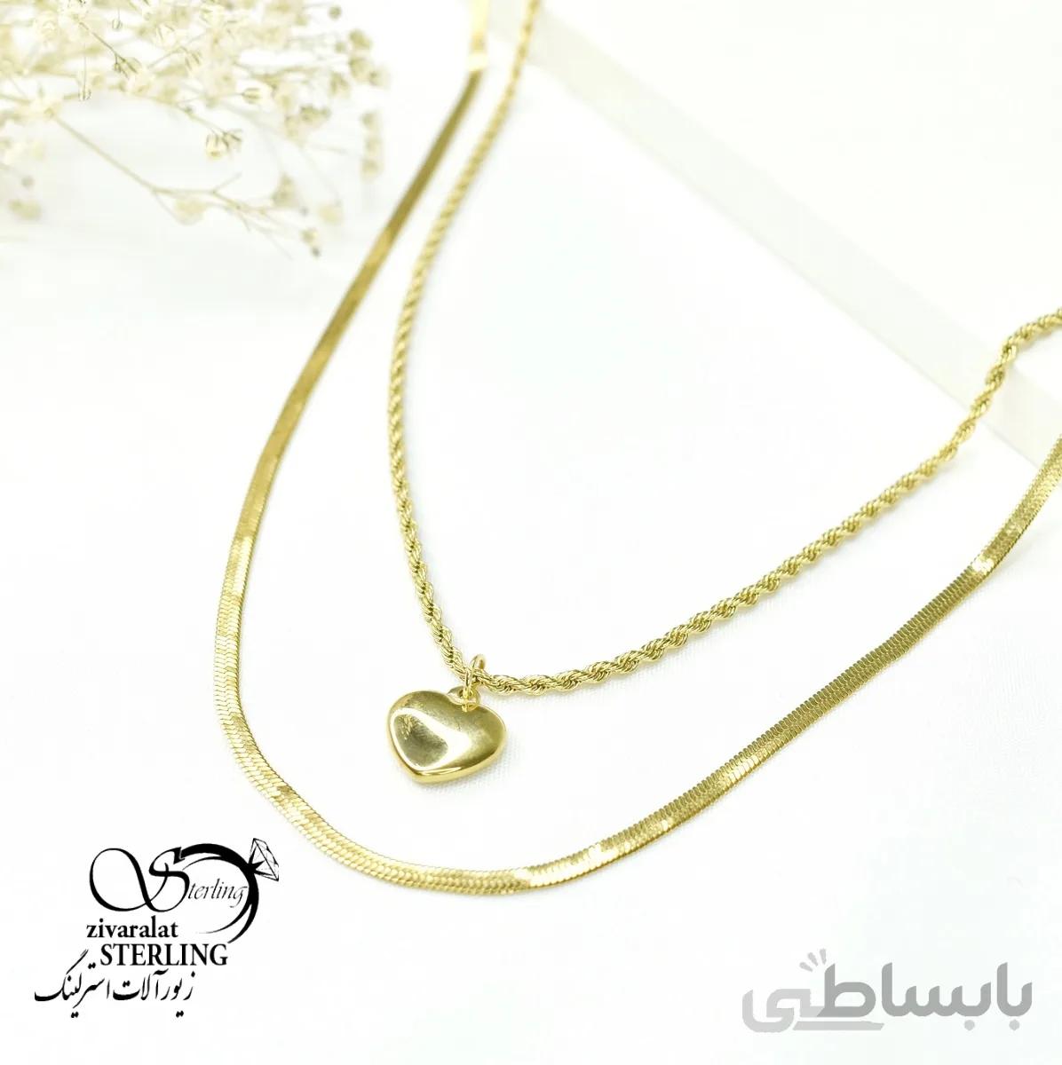 گردنبند استیل زنانه کد 6023