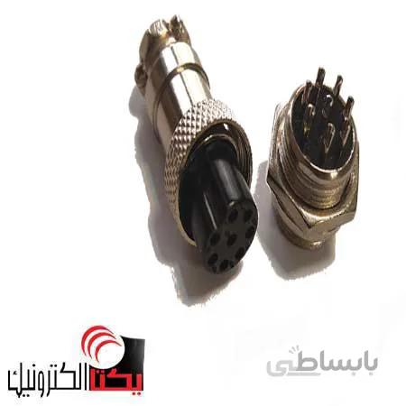 کانکتور فلزی نظامی8 پین قطر 16 میل