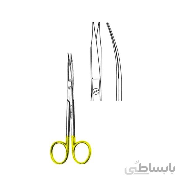 قیچی جراحی سرکج دسته طلایی دنتال دیوایس