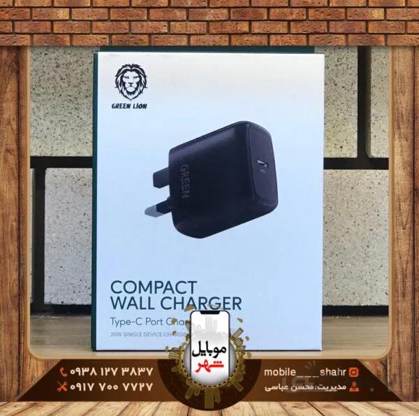 سر شارژر 20 وات گرین Type-c Port