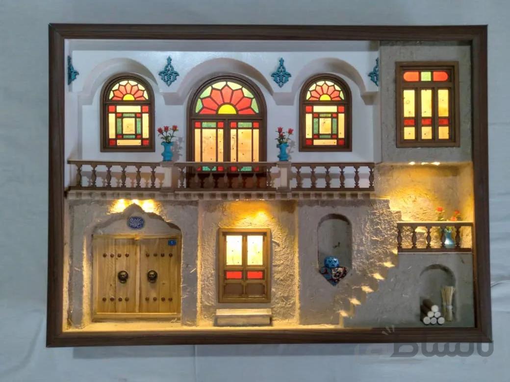 تابلو کاهگلی برجسته طرح معماری سنتی کد ۱۰۲۴۷۲