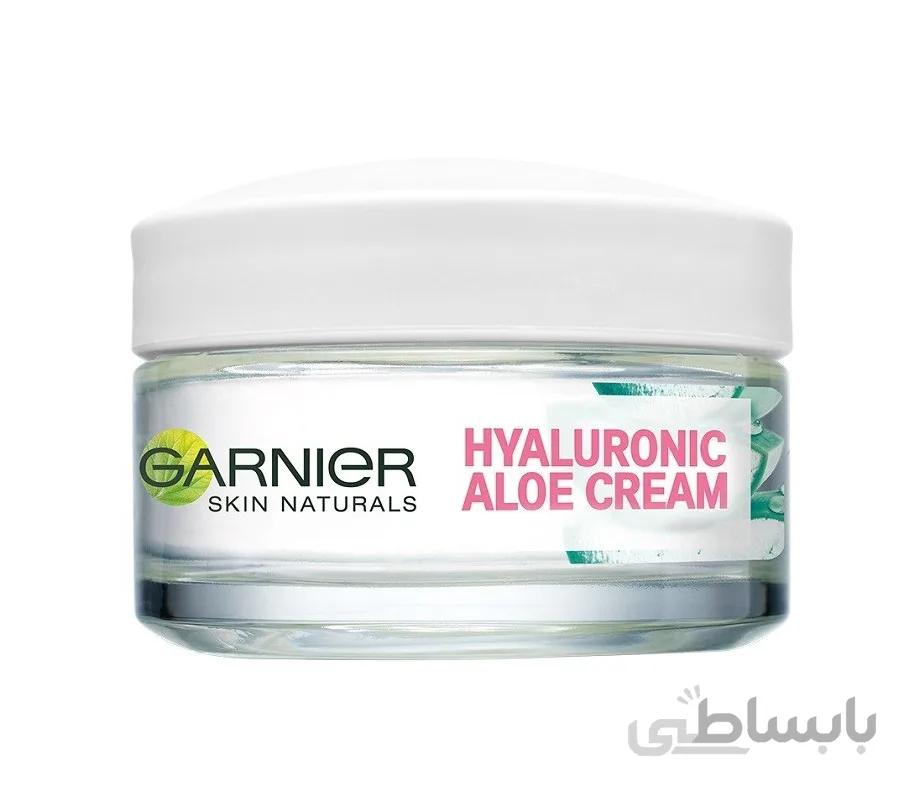 کرم آبرسان پوست خشک و حساس گارنیه مدل Hyaluronik Aloe حجم 50 میل