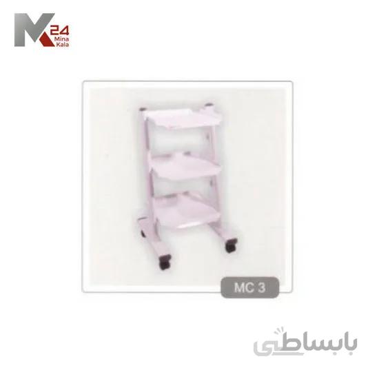 سرویتور 3 طبقه فلزی با پایه معمولی MC3