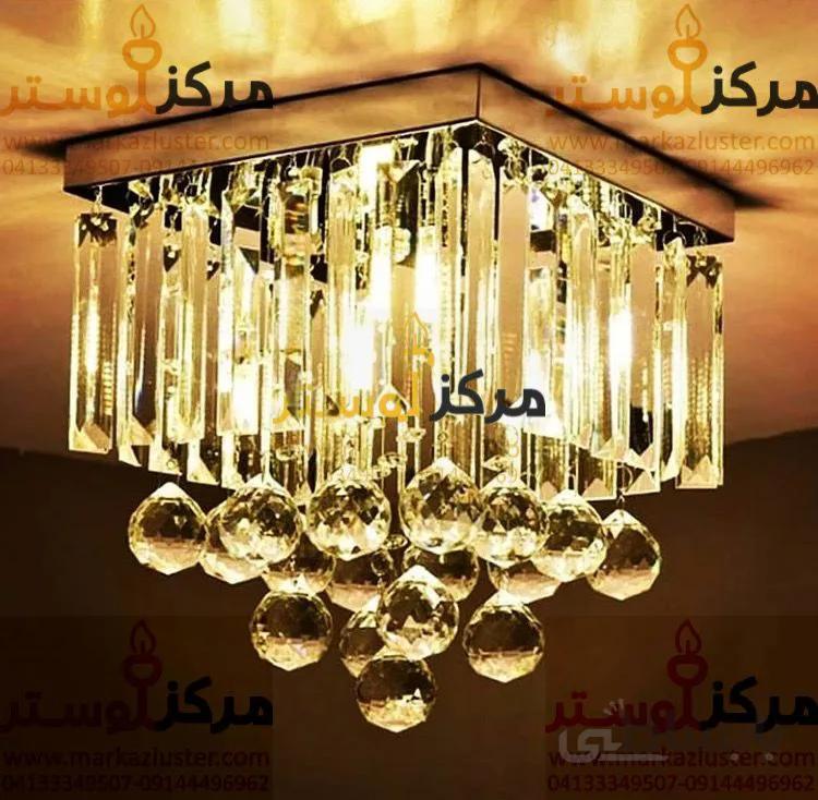 لوستر سقفی مربع سایز 50در50 مدل دیانا
