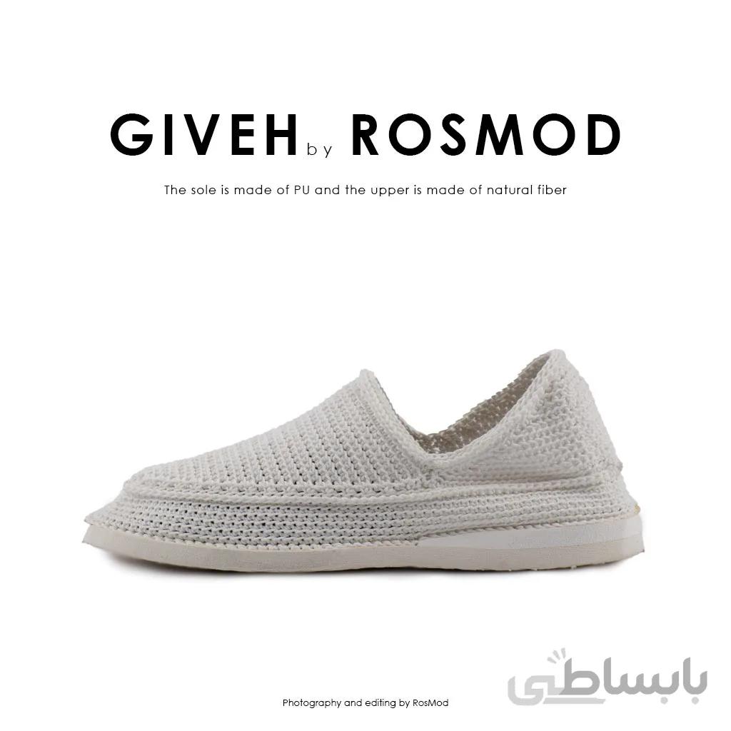 گیوه تمام سفید ساده – Giveh Mono White