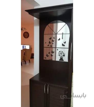 آینه دکوراتیو طرح پنجره فانتزی (نقره ای)