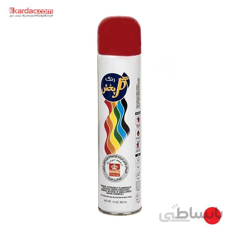 اسپری رنگ قرمز روشن گل پخش حجم 300 میلی لیتر